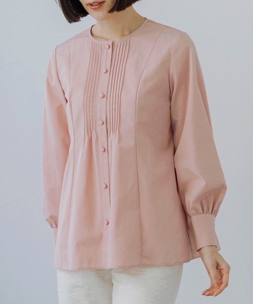 SONO/ソーノ】ライトグログランピンタックフラブラウス（シャツ