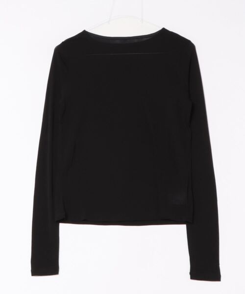 DouDou（ドゥドゥ）の「シアーラウンドTEE（Tシャツ/カットソー・レディース・グレー/ブラック/アイボリー/ブラウン/ホワイト/ベビーピンク/サックスブルー/ネイビー・FREE）」の11枚目の写真