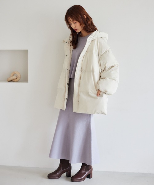 mysty woman（ミスティウーマン）の「マーメイドニットスカート   252077（スカート・レディース・グレイッシュベージュ/ブラック/ライトグレー・FREE）」の9枚目の写真