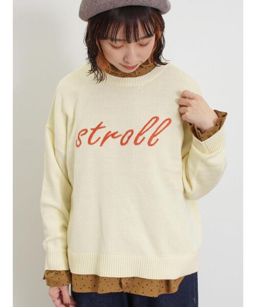 セール】ロゴ刺繍ニット（ニット/セーター）｜Samansa Mos2