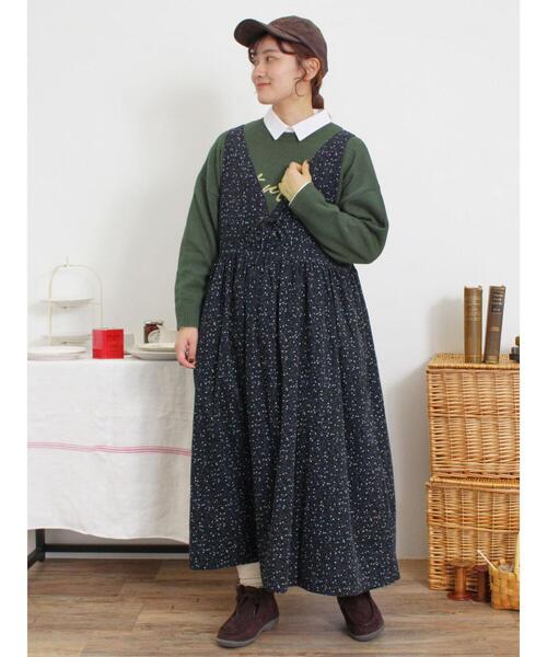 Samansa Mos2(サマンサ モスモス)の「ロゴ刺繍ニット(ニット/セーター・レディース・グリーン/キナリ/マスタード/チャコールグレー・F)」の18枚目の写真