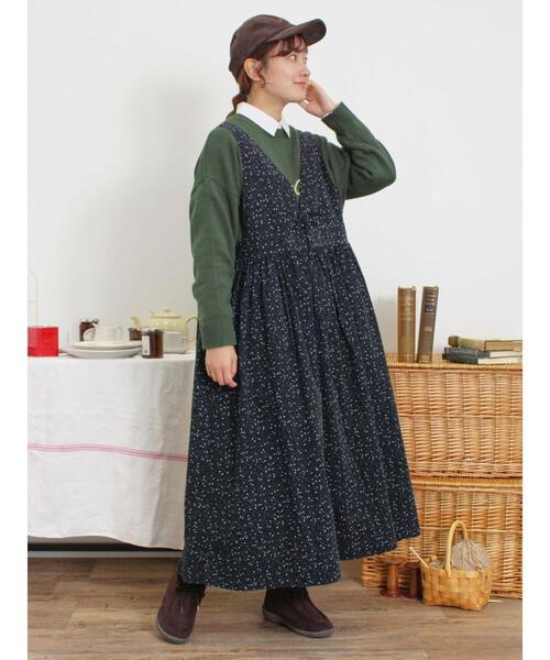 Samansa Mos2(サマンサ モスモス)の「ロゴ刺繍ニット(ニット/セーター・レディース・グリーン/キナリ/マスタード/チャコールグレー・F)」の19枚目の写真