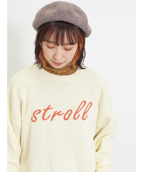 Samansa Mos2(サマンサ モスモス)の「ロゴ刺繍ニット(ニット/セーター・レディース・グリーン/キナリ/マスタード/チャコールグレー・F)」の21枚目の写真