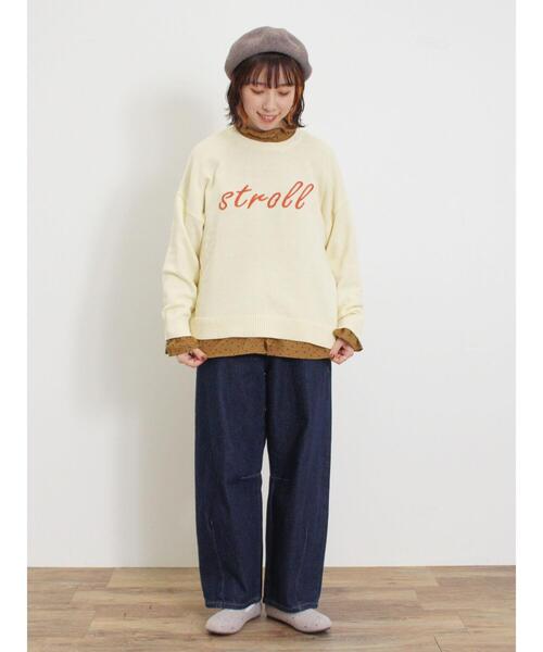 セール】ロゴ刺繍ニット（ニット/セーター）｜Samansa Mos2（サマンサ