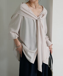 Omekashi | オフショルボウタイブラウス(シャツ/ブラウス)