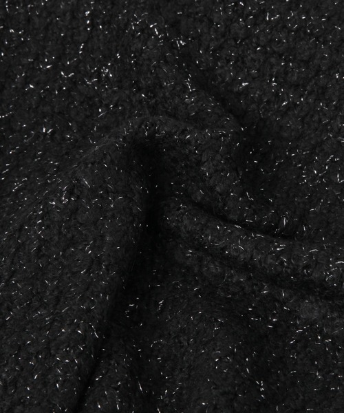 LEPSIM（レプシィム）の「ラメニットストール　152656（ストール/ショール・レディース・ブラック/チャコールグレー・ONE SIZE）」の5枚目の写真