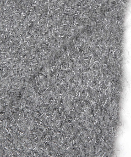 LEPSIM（レプシィム）の「ラメニットストール　152656（ストール/ショール・レディース・ブラック/チャコールグレー・ONE SIZE）」の6枚目の写真