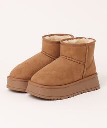 【Padourouge】 厚底ムートン風ブーツ