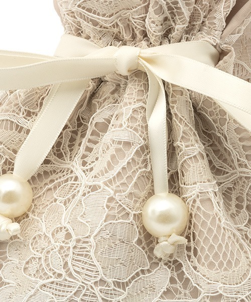 SOUBIEN（ソウビエン）の「巾着バッグ　【floro by SOUBIEN】（和装小物・レディース・ピンク系/アイボリー系/グレイッシュベージュ・FREE）」の4枚目の写真