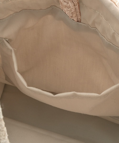 SOUBIEN（ソウビエン）の「巾着バッグ　【floro by SOUBIEN】（和装小物・レディース・ピンク系/アイボリー系/グレイッシュベージュ・FREE）」の5枚目の写真