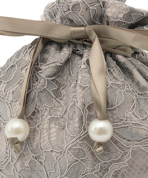 SOUBIEN（ソウビエン）の「巾着バッグ　【floro by SOUBIEN】（和装小物・レディース・ピンク系/アイボリー系/グレイッシュベージュ・FREE）」の8枚目の写真