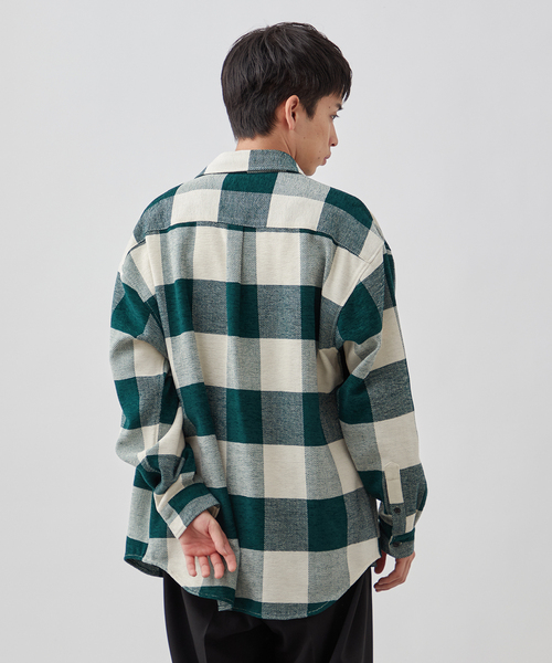 B.C STOCK（ベーセーストック）の「モールチェックリラックスシャツ（シャツ/ブラウス・メンズ・ブルー系その他/ブラウン/グリーン・MEDIUM/LARGE）」の11枚目の写真