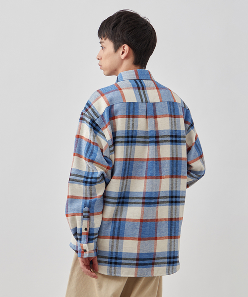 B.C STOCK（ベーセーストック）の「モールチェックリラックスシャツ（シャツ/ブラウス・メンズ・ブルー系その他/ブラウン/グリーン・MEDIUM/LARGE）」の15枚目の写真