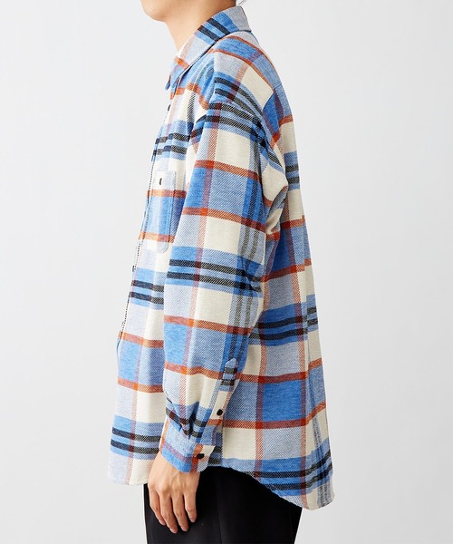 B.C STOCK（ベーセーストック）の「モールチェックリラックスシャツ（シャツ/ブラウス・メンズ・ブルー系その他/ブラウン/グリーン・MEDIUM/LARGE）」の18枚目の写真