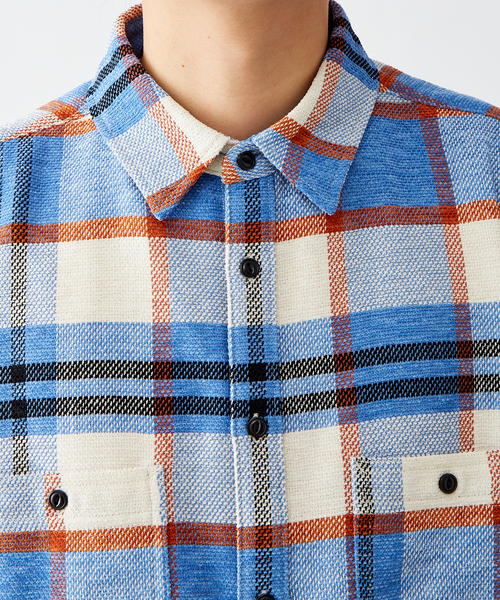 B.C STOCK（ベーセーストック）の「モールチェックリラックスシャツ（シャツ/ブラウス・メンズ・ブルー系その他/ブラウン/グリーン・MEDIUM/LARGE）」の20枚目の写真