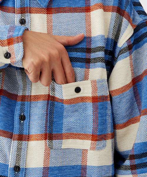 B.C STOCK（ベーセーストック）の「モールチェックリラックスシャツ（シャツ/ブラウス・メンズ・ブルー系その他/ブラウン/グリーン・MEDIUM/LARGE）」の22枚目の写真