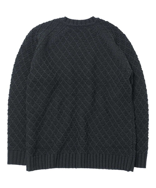 jiggys shop(ジギーズショップ)の「ショルダーボタン アーガイルダイアモンドワッフルニットセーター(ニット/セーター・メンズ・ブルー/ブラック/ライトベージュ・MEDIUM/LARGE/X-LARGE)」の5枚目の写真