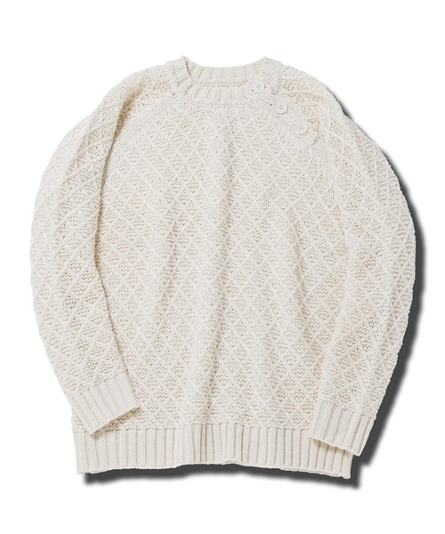 jiggys shop(ジギーズショップ)の「ショルダーボタン アーガイルダイアモンドワッフルニットセーター(ニット/セーター・メンズ・ブルー/ブラック/ライトベージュ・MEDIUM/LARGE/X-LARGE)」の13枚目の写真