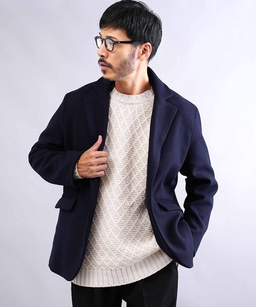 jiggys shop(ジギーズショップ)の「ショルダーボタン アーガイルダイアモンドワッフルニットセーター(ニット/セーター・メンズ・ブルー/ブラック/ライトベージュ・MEDIUM/LARGE/X-LARGE)」の14枚目の写真