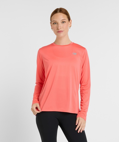 NEW BALANCE(ニューバランス)の「Sport Essentials ロングスリーブTシャツ(Tシャツ/カットソー・レディース・ローズ・LARGE/MEDIUM/SMALL)」の1枚目の写真