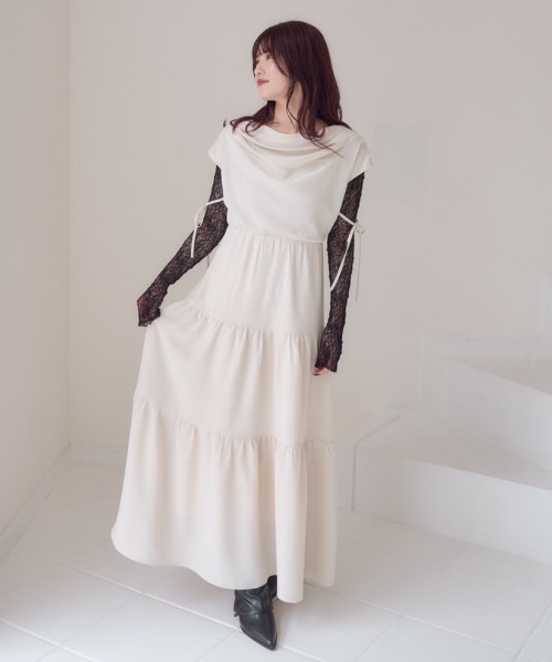 mellowneon(メロウネオン)の「アシメレーストップス(Tシャツ/カットソー・レディース・ブラック/ホワイト/レッド・FREE)」の7枚目の写真