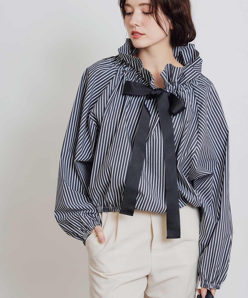 PICCIN（ピッチン）の「ザビエルストライプブラウス（シャツ/ブラウス・レディース・ホワイト系その他/ブルー系その他/ブラック系その他・M）」の16枚目の写真