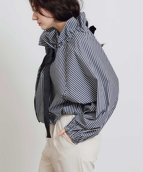 PICCIN（ピッチン）の「ザビエルストライプブラウス（シャツ/ブラウス・レディース・ホワイト系その他/ブルー系その他/ブラック系その他・M）」の17枚目の写真