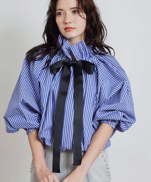 PICCIN（ピッチン）の「ザビエルストライプブラウス（シャツ/ブラウス・レディース・ホワイト系その他/ブルー系その他/ブラック系その他・M）」の22枚目の写真