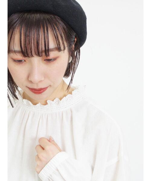 襟スカラップシャーリング前後2WAYブラウス（シャツ/ブラウス）｜Samansa Mos2（サマンサ モスモス）