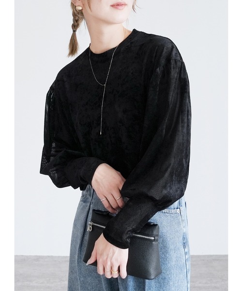 シアーベロアパフ袖プルオーバー（Tシャツ/カットソー）｜reca（レカ）
