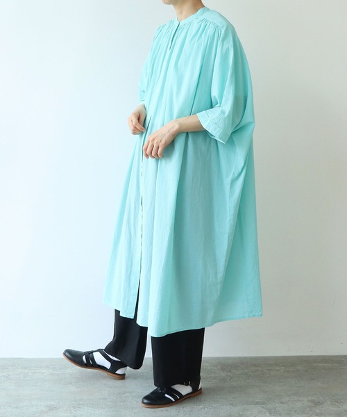 専用★今季新品★yuni コットンproduct dye 2way シャツワンピ セール】high twist/コットン product dye 2way シャツ