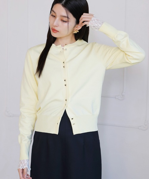 VIS(ビス)の「【洗える】ダブルハートボタンカーディガン(カーディガン/ボレロ・レディース・ターコイズブルー/ブラック/イエロー系その他/ホワイト・FREE)」の15枚目の写真