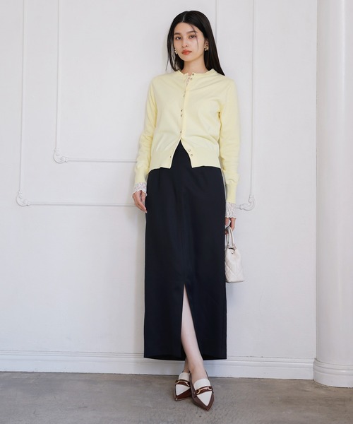 VIS(ビス)の「【洗える】ダブルハートボタンカーディガン(カーディガン/ボレロ・レディース・ターコイズブルー/ブラック/イエロー系その他/ホワイト・FREE)」の14枚目の写真