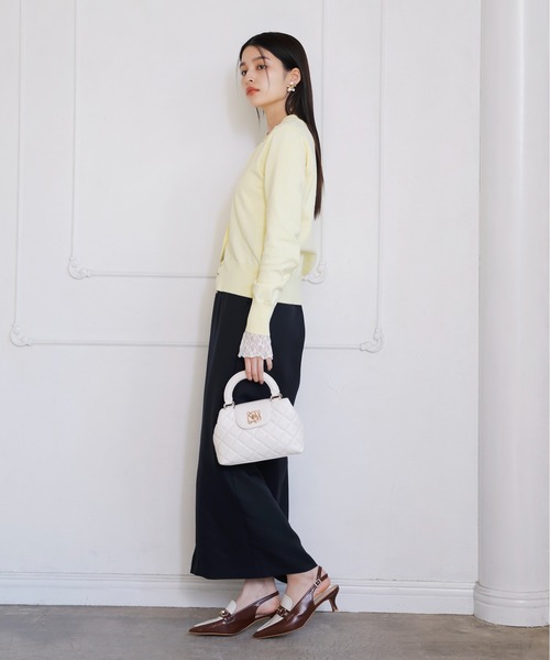 VIS(ビス)の「【洗える】ダブルハートボタンカーディガン(カーディガン/ボレロ・レディース・ターコイズブルー/ブラック/イエロー系その他/ホワイト・FREE)」の13枚目の写真