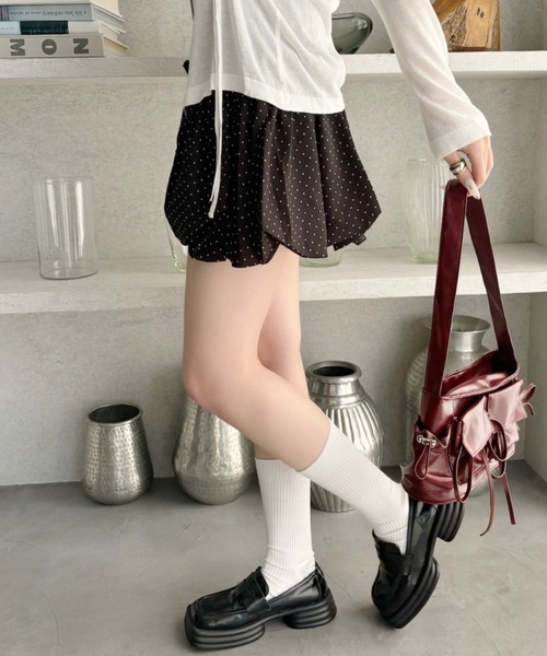 Ada.（エイダ）の「切り替えデザイン バルーンスカート ドット/無地（スカート・レディース・ブラック/オフホワイト/ホワイト・M/L）」の13枚目の写真