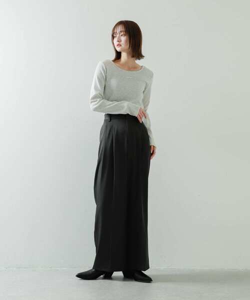 SENSE OF PLACE by URBAN RESEARCH（センスオブプレイスバイアーバンリサーチ）の「プレートツキバレエネックトップ（Tシャツ/カットソー・レディース・ピンク/グレー/チャコールグレー/オフホワイト・ONE）」の8枚目の写真