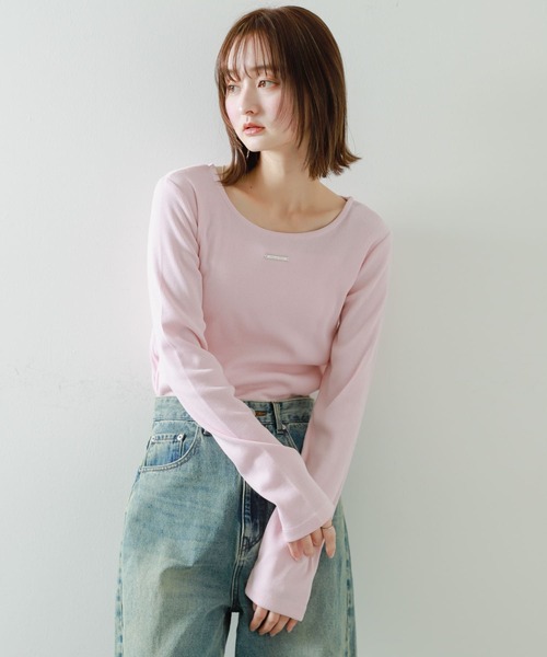 SENSE OF PLACE by URBAN RESEARCH（センスオブプレイスバイアーバンリサーチ）の「プレートツキバレエネックトップ（Tシャツ/カットソー・レディース・ピンク/グレー/チャコールグレー/オフホワイト・ONE）」の16枚目の写真