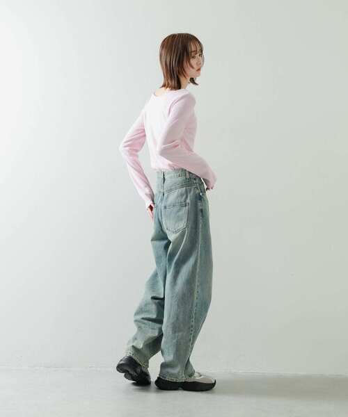 SENSE OF PLACE by URBAN RESEARCH（センスオブプレイスバイアーバンリサーチ）の「プレートツキバレエネックトップ（Tシャツ/カットソー・レディース・ピンク/グレー/チャコールグレー/オフホワイト・ONE）」の21枚目の写真