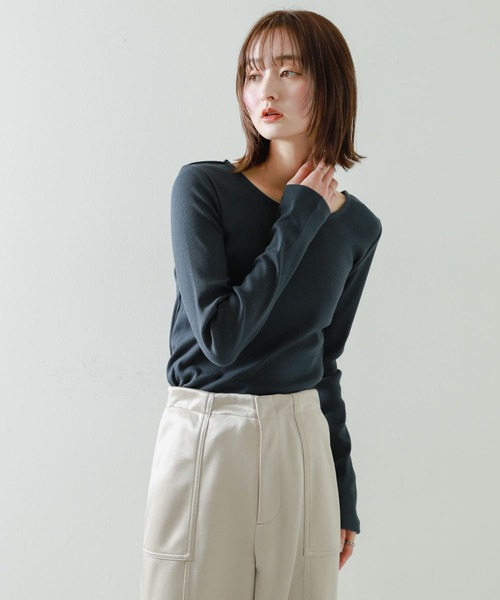 SENSE OF PLACE by URBAN RESEARCH（センスオブプレイスバイアーバンリサーチ）の「プレートツキバレエネックトップ（Tシャツ/カットソー・レディース・ピンク/グレー/チャコールグレー/オフホワイト・ONE）」の22枚目の写真