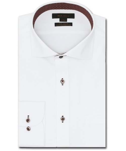 【形態安定 吸水速乾】m.f.エディトリアル メンズ ノーアイロンストレッチ カッタウェイ ビジネスドレス長袖ニットシャツ（ビジネスシャツ）｜m.f.editorial（エムエフエディトリアル）