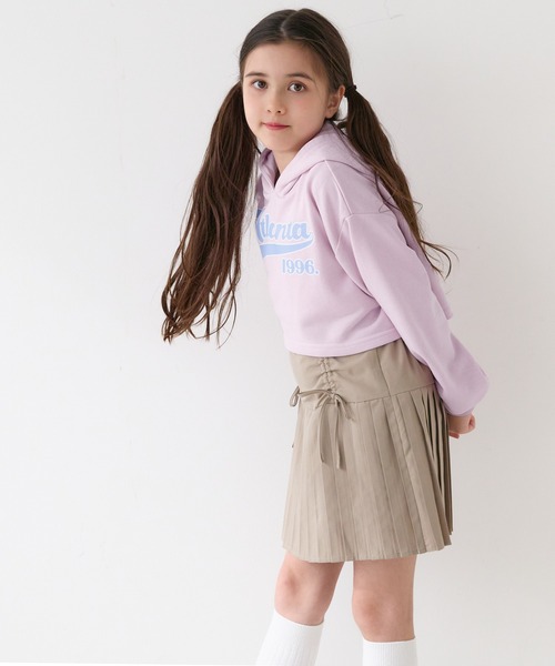 coca（coca）（コカ）の「キッズ クロップド丈フーディ―＆インナータンク 2枚セット（パーカー・キッズ・ピンク/ライトグレー・120/130/140/150）」の12枚目の写真