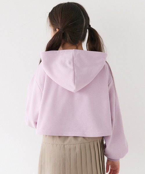 coca（coca）（コカ）の「キッズ クロップド丈フーディ―＆インナータンク 2枚セット（パーカー・キッズ・ピンク/ライトグレー・120/130/140/150）」の13枚目の写真