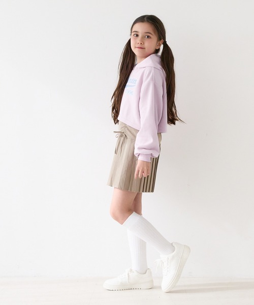 coca（coca）（コカ）の「キッズ クロップド丈フーディ―＆インナータンク 2枚セット（パーカー・キッズ・ピンク/ライトグレー・120/130/140/150）」の14枚目の写真