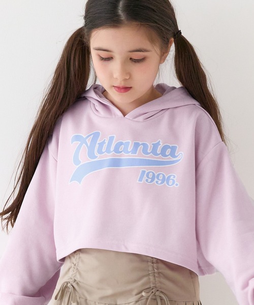 coca（coca）（コカ）の「キッズ クロップド丈フーディ―＆インナータンク 2枚セット（パーカー・キッズ・ピンク/ライトグレー・120/130/140/150）」の15枚目の写真