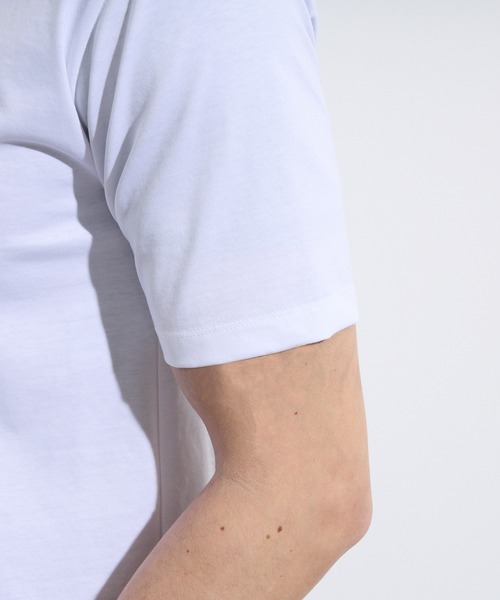 HIDEAWAYS NICOLE（ハイダウェイニコル）の「激シルケットVネック半袖Ｔシャツ（Tシャツ/カットソー・メンズ・ネイビー/ピンク/オフホワイト/ブラック・X-LARGE/XX-LARGE/LARGE/MEDIUM）」の13枚目の写真