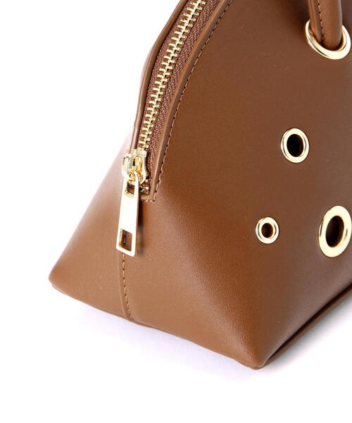 NATURAL BEAUTY BASIC（ナチュラルビューティーベーシック）の「◇【Oggi掲載】MINIアイレットボストンバッグ（ボストンバッグ・レディース・ブラック/ブラウン・ﾌﾘ-）」の11枚目の写真