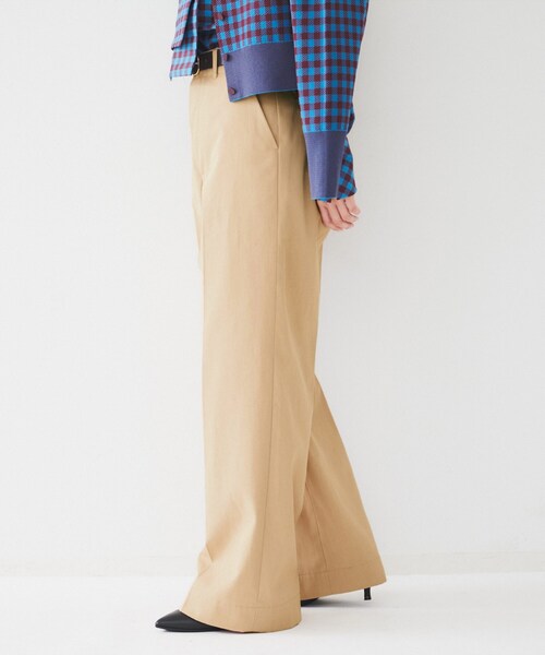UNTITLED（アンタイトル）の「コットンライク ワイドストレートパンツ（その他パンツ・レディース・ライトグレー系9/ベージュ・00/01/02/03/04/42/44/46/48/50）」の9枚目の写真