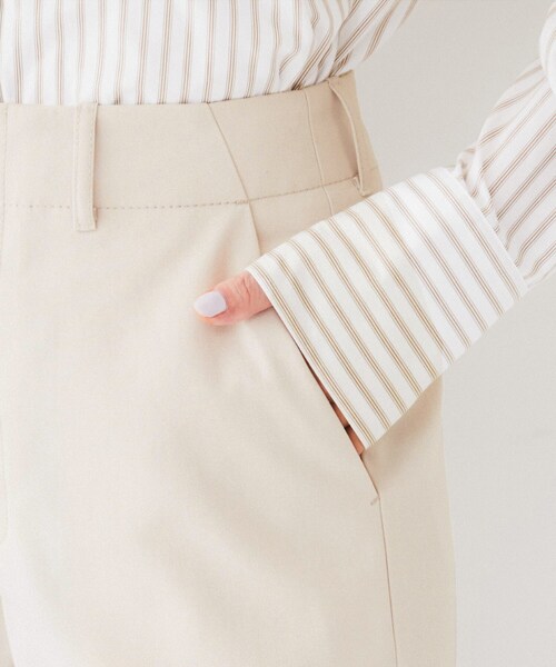 UNTITLED（アンタイトル）の「コットンライク ワイドストレートパンツ（その他パンツ・レディース・ライトグレー系9/ベージュ・00/01/02/03/04/42/44/46/48/50）」の17枚目の写真