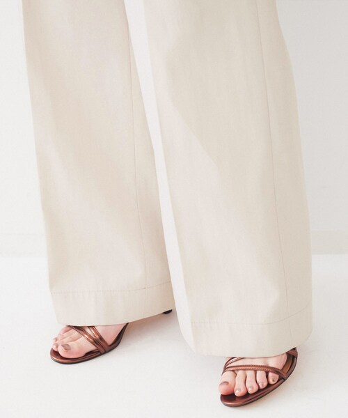 UNTITLED（アンタイトル）の「コットンライク ワイドストレートパンツ（その他パンツ・レディース・ライトグレー系9/ベージュ・00/01/02/03/04/42/44/46/48/50）」の18枚目の写真
