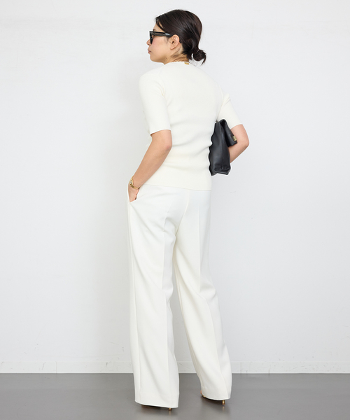 Deuxieme Classe(ドゥーズィエムクラス)の「追加*DINER RIB クルーネックプルオーバー(ニット/セーター・レディース・ホワイト/ブラック・FREE)」の10枚目の写真